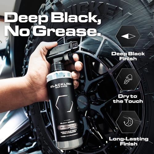 Blackout Sprayable Trim & Tire Dressing 16oz - No Sling, Satin