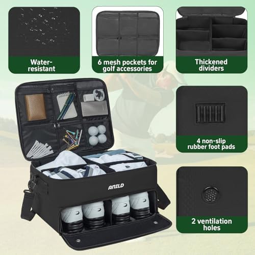 Golf Trunk Organizer, 2 Layer Golf Storage Case