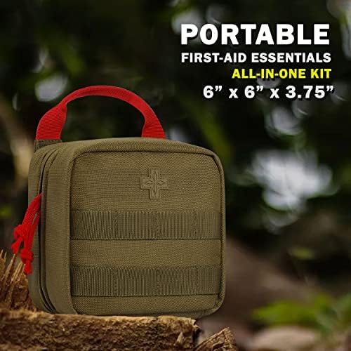 180 Pieces Tactical First Aid Kit IFAK Molle EMT Pouch Outdoor Camping Emergency Kits for for Camping Boat Hunting Hiking Home Car Earthquake and Adventures