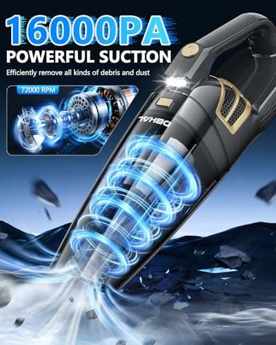 Handheld Vacuum Cordless Rechargeable, Hand Held Car Vacuum Cleaner