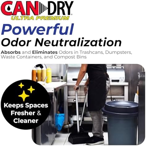 Can Dry Ultra Premium All Purpose Absorbent Granules, 25lbs - Spill Cleanup & Odor Control - Diatomaceous Earth & Montmorillonite Clay - Home, Garage, Industrial & Automotive Use