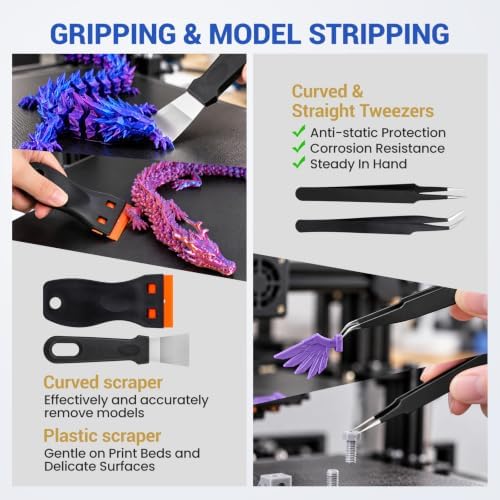 65Pcs 3D Printer Tools Kit with Storage Case, 3D Printer Accessories