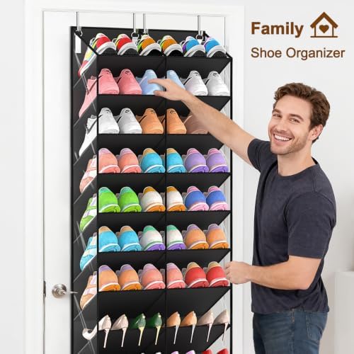 20-30 Pairs Over the Door Shoe Organizer, 10-Tier Door Shoes Rack
