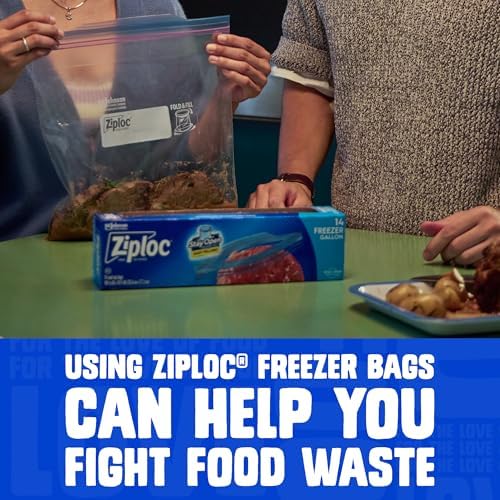 Gallon Freezer Bags, Food Storage, 132 Total Bags (66 Count, 2-Pack)
