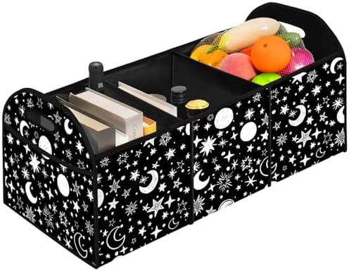 Moon Star 50L Waterproof Polyester Trunk Organizer Car Storage MultiCompartment Large Capacity Poket