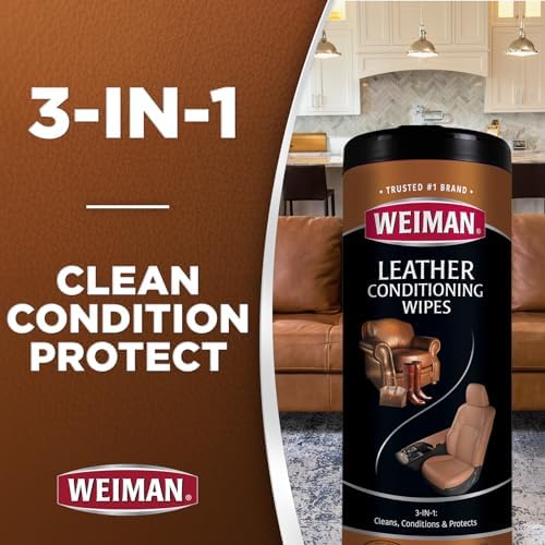 Stainless Steel Wipes and Leather Wipes - Clean and Polish Appliances for a Brighter and Longer Shine - Clean, Condition and Restore Leather Surfaces - Packaging May Vary