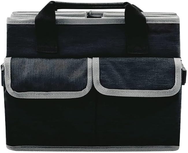 Collapsible Car Trunk Organizer, Foldable Cargo Storage Organizer for SUV, Car & Truck, Black