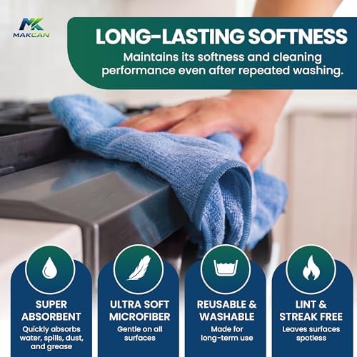 Microfiber Cleaning Cloths, 12 Pack, 40 x 40 cm, 350 GSM