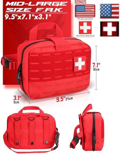 Medical Bag, First Aid Bag Empty for Emergency & Trauma Kits