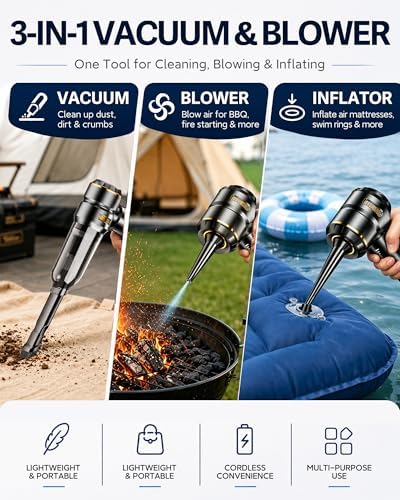 Car Vacuum Cordless Mini Handhled 4-in-1 High Power Cleaner 20000Pa