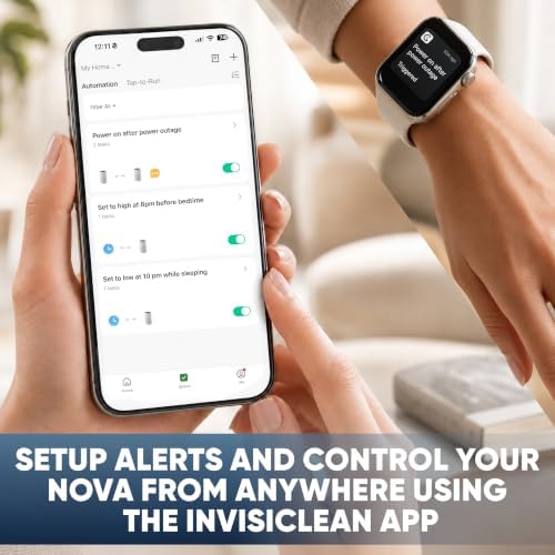 Nova Air Purifier for Home Large Rooms up to 2,258 Sq Ft, H13 True HEPA Filter, Smart WiFi App, Removes Pet Hair, Pet Dander, Dust, Pollen, Smoke & Odors, PM2.5 Sensor, UV-C & Ionizer