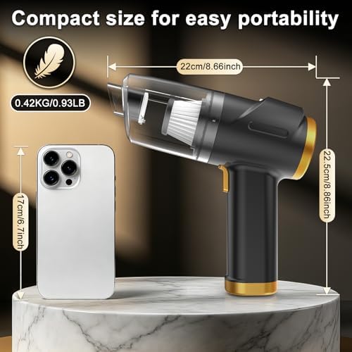 Handheld Vacuum, Small Car Vacuum, Cordless & Lightweight
