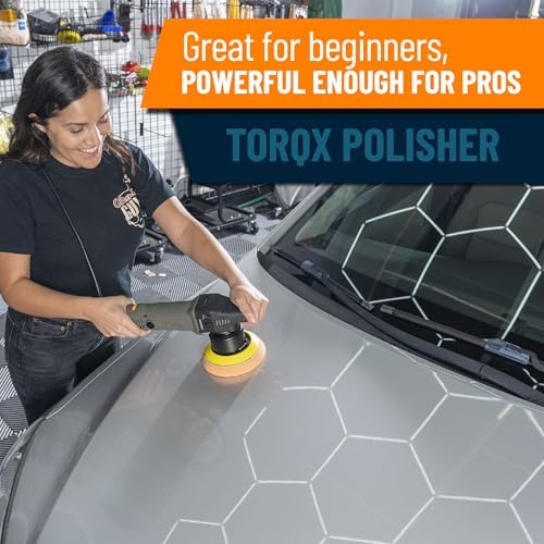 Car Polisher, TORQX Random Orbital Polisher Kit, 9-Piece