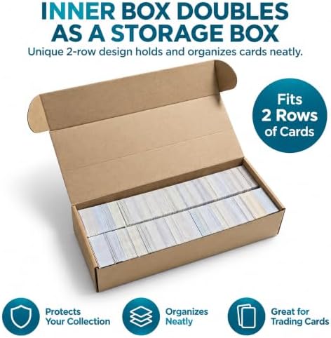Laminated Waterproof Trading Card Storage Box 10 Pack 1100 Count Cardboard