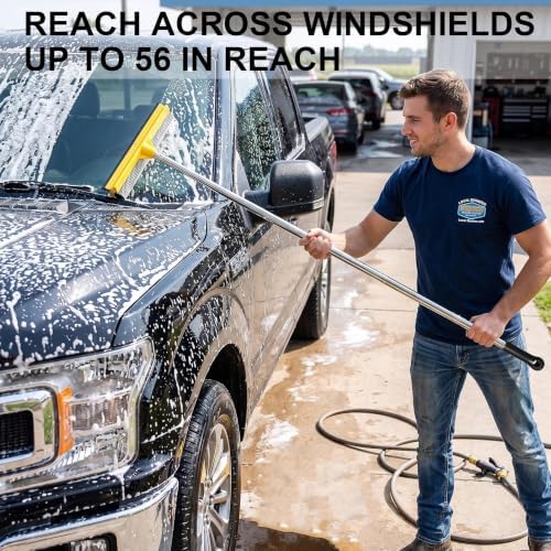 Car Wash Squeegee Kit with Collapsible Bucket for Windshield and Windows
