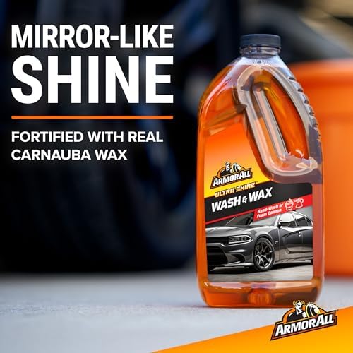 Car Wash Soap and Wax, Hand Wash or Cannon, 64 Fl Oz, 4 Count