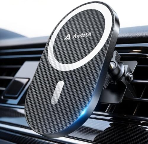Upgraded for Magsafe Car Mount Pro [Strongest Magnet, Big Phone Friendly] 360° Rotation Magnetic Phone Holder for Car Vent for iPhone Duo 18/17/16/15/14 Pro Max Samsung S26/S25 (Carbon Fiber)