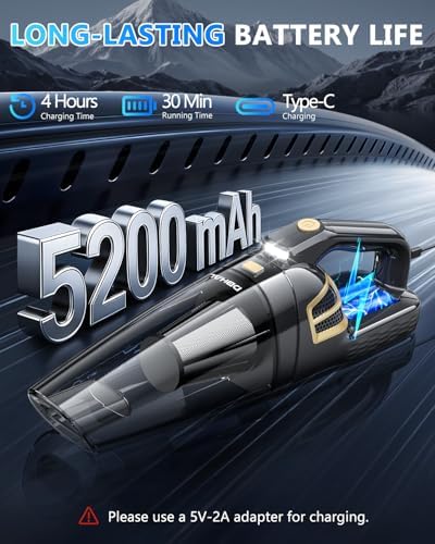 Handheld Vacuum Cordless Rechargeable, Hand Held Car Vacuum Cleaner