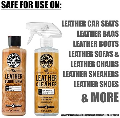 SPI_109_16TI Leather Cleaner and Conditioner Complete Leather Care Kit (16 fl oz) + SPI22016 Total Interior Cleaner & Protectant, (16 fl oz) 3 Items