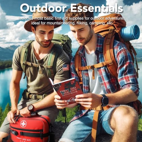 430 Piece First Aid Kit, Well-Organized Water-Resist Reflective Portable