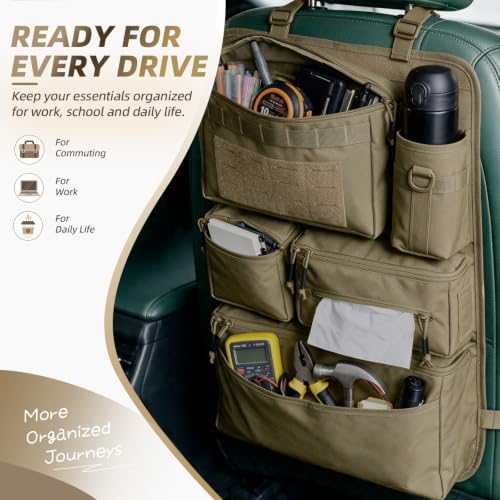 All-in-One Car Seat Back Organizer for Cars, SUVs & Trucks