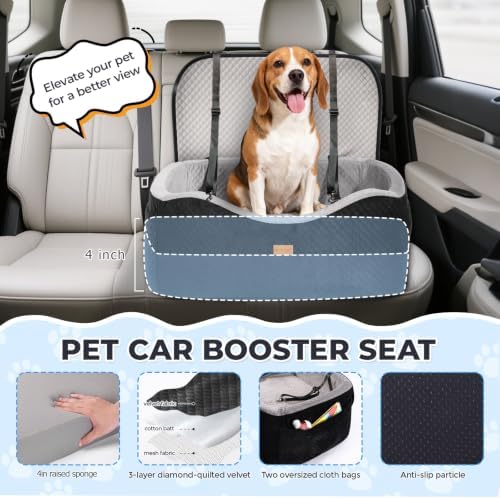 Large Dog Car Seat for Medium Sized Dogs Under 55lbs or 2 Smalls