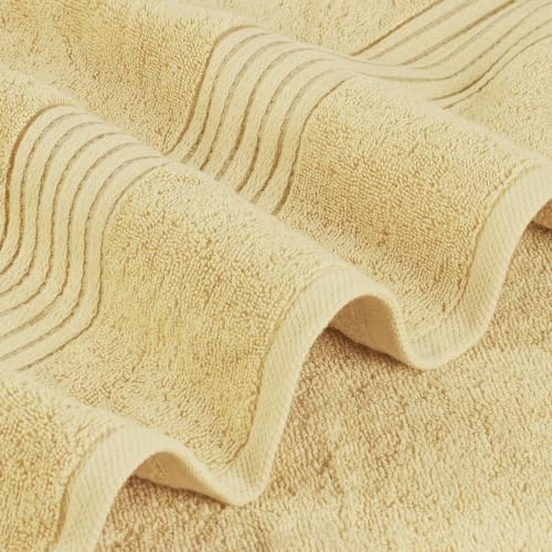 Luxurious Bath Towels Set, 27x54 in, 4 Pack, Soft, Beige