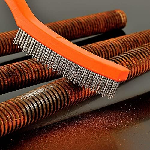 Wire Brush Set 5Pcs, Nylon/Brass/Stainless/Carbon, Rust/Weld Remove