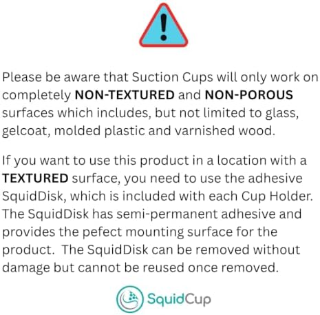 Non-Tipping Cup Holder for Boat - Anti-Spill Suction 12-30 oz