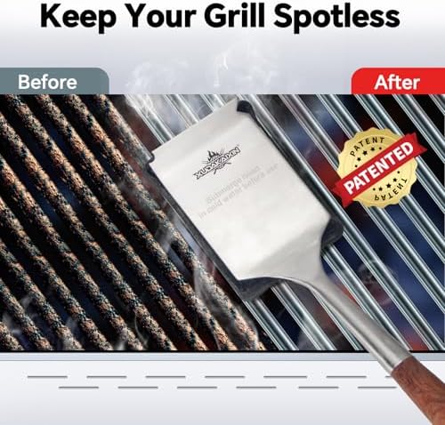 Grill Brush Bristle Free – Steam Cleans Burnt Grease Fast