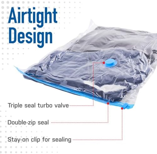 Vacuum Storage Bags with Hand Pump, Variety, 10 Pack