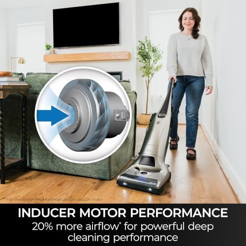 Elite 31150 Pet Friendly Bagged Upright Beltless Vacuum w/Pet Handi-Mate, Triple HEPA, 3D Inducer Motor, Telescoping Wand, 5-Position Height Adjustment, 3 Cleaning Tools-Silver
