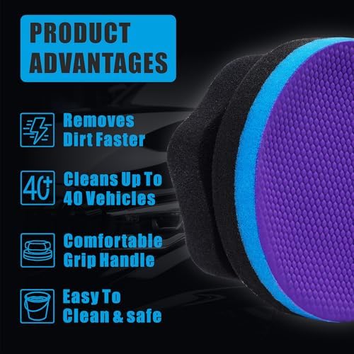 Clay Bar Pad, 2-Pack, Blue Purple