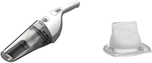 BLACK+DECKER Handheld Vacuum 2Ah, Power White with Replacement Filter (HNV220BCZ10FF & HNVCF10)