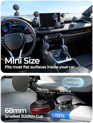15W Magsafe Car Mount Charger for iPhone 18 Pro Max, Magnetic Wireless Car Charger, Suction Phone Mount, Vacuum Magnetic Phone Holder for Carfor iPhone 18 Pro Max 17 16 15 14 13 12 Samsung Pixel