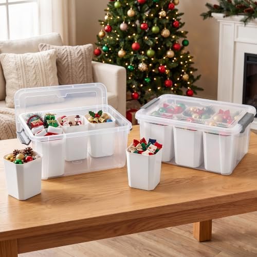 17QT Craft Organizers and Storage bins with Lids, Marker Organizer