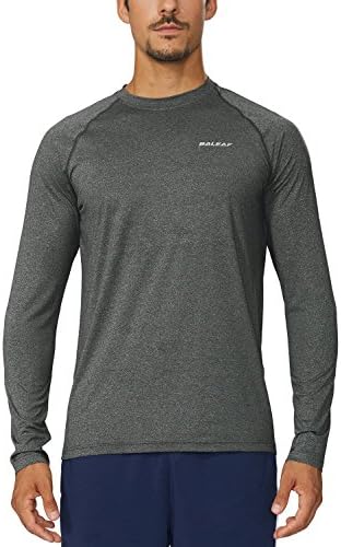 Men's Long Sleeve Running Shirts Athletic Lightweight Quick Dry Tops