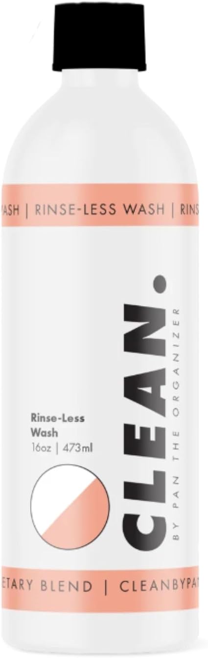 CLEAN. Rinse-Less Wash – 16oz-Waterless Car Wash Solution, Safe on All Surfaces, High Lubrication Polymer Blend, pH Neut