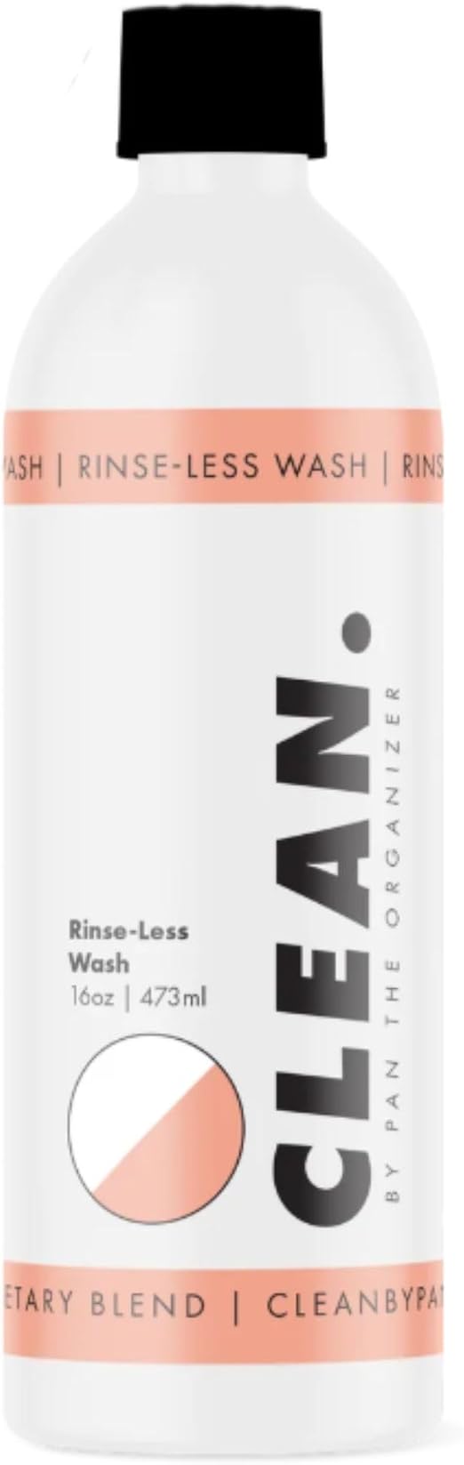 CLEAN. Rinse-Less Wash – 16oz-Waterless Car Wash Solution, Safe on All Surfaces, High Lubrication Polymer Blend, pH Neut
