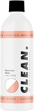 CLEAN. Rinse-Less Wash – 16oz-Waterless Car Wash Solution, Safe on All Surfaces, High Lubrication Polymer Blend, pH Neut