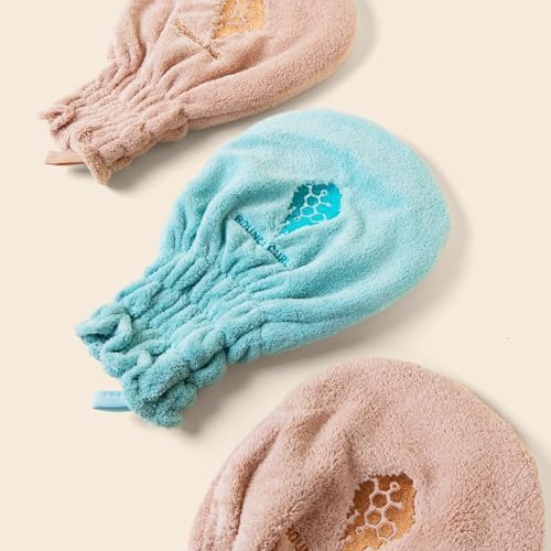 Hair Drying Mitts for Faster Drying and Less frizz; Curly Hair.