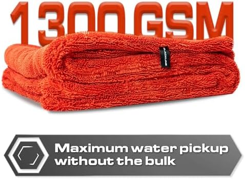 Microfiber Car Drying Towel 24"x36", 1300GSM Twisted Loop