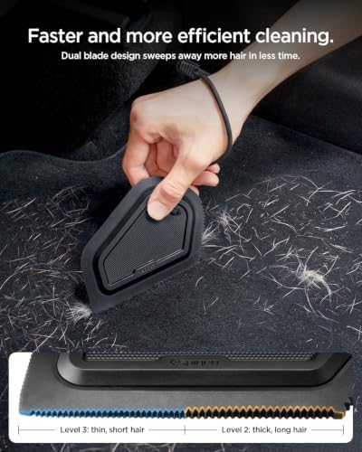 Pet Hair Remover for Car [Triple Blade] Dog & Cat Fur Reusable