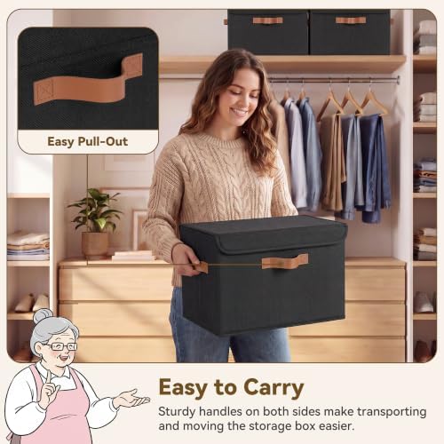 Memory Keepsake Storage Box, Fabric Storage Bins with Lids