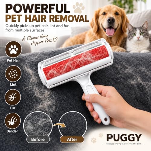 Pet Hair Remover Roller,, Reusable Lint Roller For Dog & Cat Hair