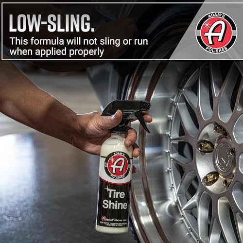 Tire Shine Combo - Spray Tire Dressing W/ SiO2 For Non Greasy Car Detailing | Use W/Tire Applicator After Tire Cleaner & Wheel Cleaner | Gives A Ceramic Coating Car Wax