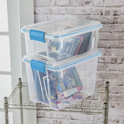 Gasket Storage Box with Lids for Home & Office, 20 Quart, 6-Pack