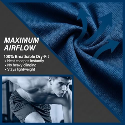 5 Pack Mens Athletic Shorts Loose Fit Basketball Short