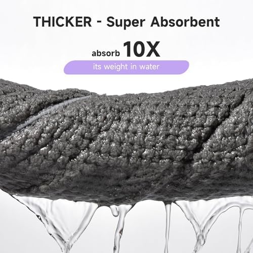 3 Pack Microfiber Hair Towel Wrap for Women Kids, 400 GSM Thicker
