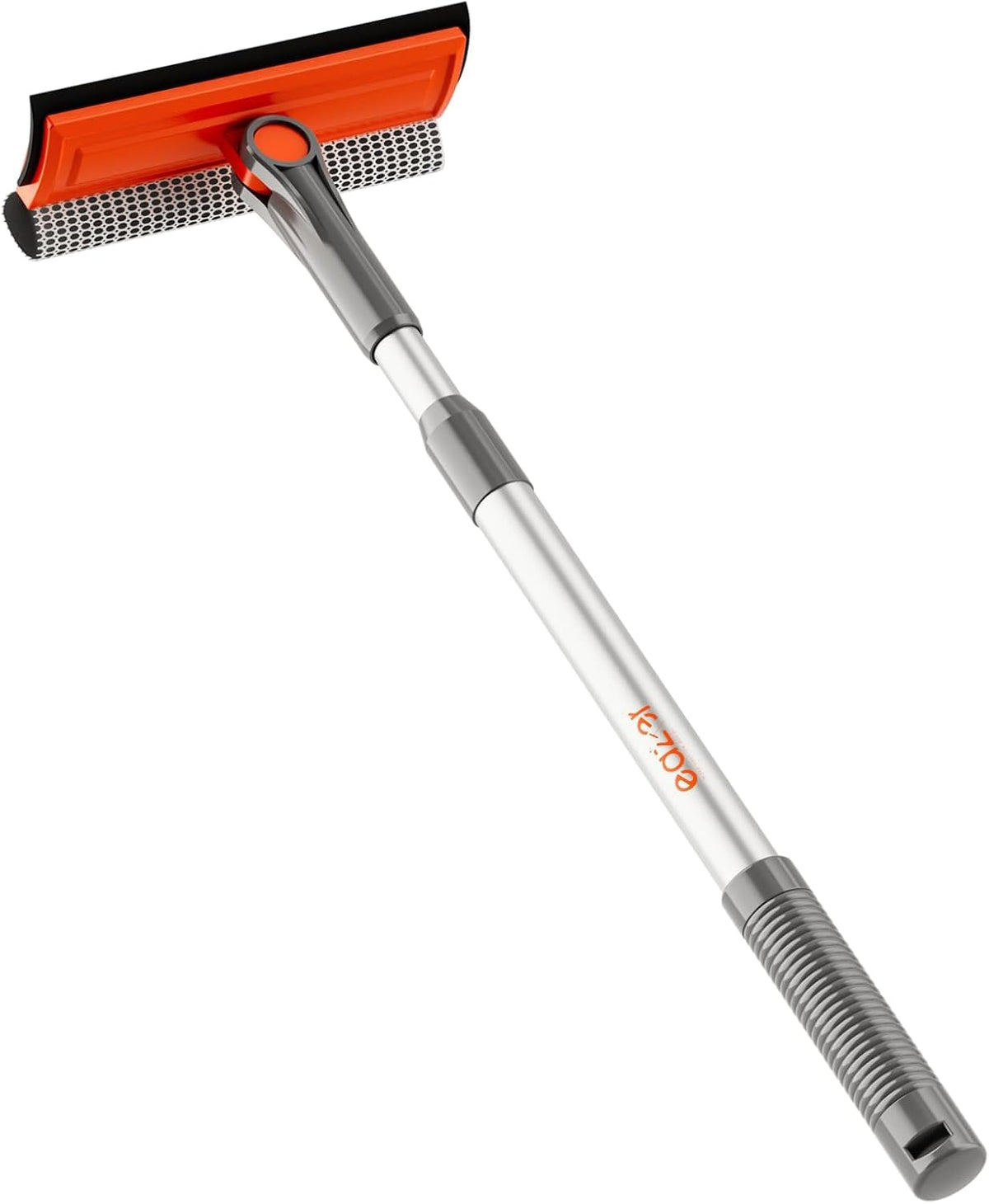Professional Window Squeegee, 2-in-1 Rotatable Squeegee for Window Cleaning Kit, Window Cleaner Tool, Window Washing Equipment Kit with Extension Pole (20''-30'') for Shower/Windshield